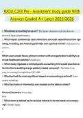 Western Governors University C213 Pre Assessment Study Guide and Practice Resource