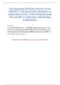 Mycobacterial Infections Exam 2026&sol;2027&colon; TB&comma; MAC&comma; NTM &lpar;103 Q&A&rpar;