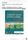 Test Bank - Stanhope and Lancasters Community Health Nursing in Canada&comma; 4th Edition &lpar;MacDonald&comma; 2026&rpar;