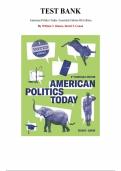 American Politics Today&colon; Essentials Edition 8th Edition &mdash; by William T&period; Bianco & David T&period; Canon &mdash; Complete Test Bank &lpar;Ch&period; 1-17&rpar; 