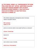 ALL THE COMSAE&comma; COMSAE 110 &vert; COMPREHENSIVE TEST BANK &NewLine;FINAL EXAM 2026-2027 ACTUAL  QUESTIONS &lpar;frequently &NewLine;tested&rpar; WITH VERIFIED ANSWERS &lpar;100&percnt; ACCURATE &NewLine;ANSWERS&rpar;&vert;ALREADY GRADED A&plus;&comma; High-Yield Clinical &NewLine;Flashcards for COMSAE 115&comma; High-Yield Clin