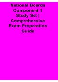 National Boards Component 1 Study Set Comprehensive Exam Preparation Guide Questions and Answers PDF 2025&sol; 2026 with Solution