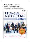 Solutions Manual &mdash; Financial Accounting for MBAs&comma; 9th Edition &lpar;Easton&comma; Wild&comma; Halsey & McAnally&comma; 2024&rpar;&comma; Modules 1-13 &vert; All Modules Covered