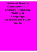 National Boards Component 1 Literacy Reading Writing and Language Assessment Study Guide Questions and Answers PDF 2025&sol; 2026 with Solution