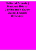 National Boards National Board Certification Study Guide and Exam Overview Questions and Answers PDF 2025&sol; 2026 with Solution