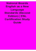 National Boards English as a New Language Standards Second Edition ENL Certification Study Guide Questions and Answers PDF 2025&sol; 2026 with Solution