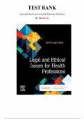 Legal and Ethical Issues for Health Professions 3rd Edition &mdash; by Elsevier Inc  &mdash; Complete Test Bank &lpar;Ch&period; 1-12&rpar;