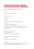 ALCOHOL SERVSAFE EXAM&mdash; MICHIGAN QUESTIONS WITH CORRECT ANSWERS 2026