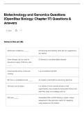 Biotechnology and Genomics Questions&NewLine;&lpar;OpenStax Biology&colon; Chapter 17&rpar; Questions &&NewLine;Answers
