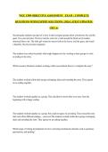 WGU C909 OBJECTIVE ASSESSMENT   EXAM  &vert; COMPLETE QUESTIONS WITH EXPERT SOLUTIONS &vert; 2026 LATEST UPDATED &vert; GET A&plus;