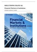 Solutions Manual &mdash; Financial Markets & Institutions&comma; 14th Edition &lpar;Madura & Paskelian&comma; 2024&rpar;&comma; Chapters 1-27 &vert; All Chapters Covered