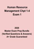 Human Resource Management Chapters 1&ndash;4 Exam 1 Questions and Answers PDF Study Guide
