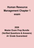 Human Resource Management Chapter 1 Exam Questions and Answers PDF Study Guide