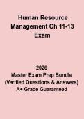 Human Resource Management Chapters 11&ndash;13 Exam Questions and Answers PDF Study Guide
