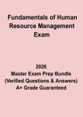 Fundamentals of Human Resource Management Exam Questions and Answers PDF Study Guide