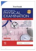 Test Bank for Seidel&rsquo;s Guide to Physical Examination&colon; An Interprofessional Approach 10th Edition by Jane W&period; Ball & Joyce E&period; Dains &vert; Chapters 1&ndash;26 Questions & Answers
