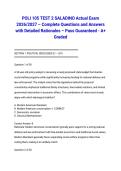 POLI 105 TEST 2 SALADINO Actual Exam 2026&sol;2027 &ndash; Complete Questions and Answers with Detailed Rationales &ndash; Pass Guaranteed - A&plus; Graded