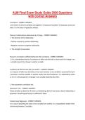 ALM Final Exam Study Guide 2026 Questions with Correct Answers