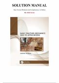 Solution Manual for Basic Fracture Mechanics and its Applications 1st Edition by Ashok Saxena&comma; Chapter 1-10 &vert; All Chapters
