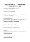 Biology 1104 Exam 2- Questions with &NewLine;Correct Answers 2026 