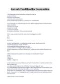 SERVSAFE FOOD HANDLER EXAM QUESTIONS AND ANSWERS COMPLETE STUDY GUIDE FOR FOOD SAFETY CERTIFICATION SUCCESS