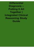 Differential Diagnosis Putting It All Together Integrated Clinical Reasoning Study Guide Questions and Answers PDF 2025&sol; 2026 with Solution