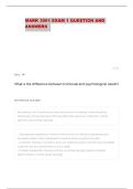 Mark 3001 Exam 1 
