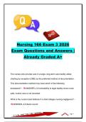 NUR 166 EXAM COMPLETE PACKAGE DEAL