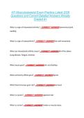 ATI Musculoskeletal Exam Practice Latest 2026 &NewLine;Questions and Correct Detailed Answers Already &NewLine;Graded A&plus; 