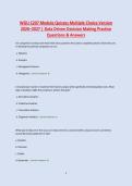 WGU C207 Module Quizzes Multiple Choice Version 2026 &ndash; Data-Driven Decision Making Study Guide&comma; 85 Questions & Verified Answers