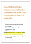 Illinois EMT&ndash;Basic Certification Examination Practice Test Questions And Correct Answers &lpar;Verified Answers&rpar; Plus Rationales 2026 Q&A &vert; Instant Download Pdf 