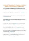 WGU C-207 Quiz 2026&ndash;2027 Data Driven Decision Making Practice Questions & OA Exam Prep