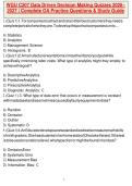 WGU C207 Data Driven Decision Making Quizzes 2026&ndash;2027 Complete OA Practice Questions&comma; Flashcards & Study Guide