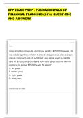 CFP Exam Prep - Fundamentals of Financial Planning