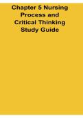 Chapter 5 Nursing Process and Critical Thinking Study Guide Questions and Answers PDF 2025&sol; 2026 with Solution