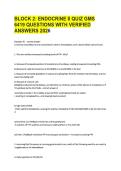 BLOCK 2&colon; ENDOCRINE II QUIZ GMS &NewLine;6419 QUESTIONS WITH VERIFIED &NewLine;ANSWERS 2026