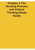 Chapter 4 The Nursing Process and Critical Thinking Study Guide Questions and Answers PDF 2025&sol; 2026 with Solution