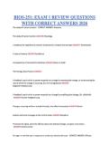 BIOS-251&colon; EXAM 1 REVIEW QUESTIONS &NewLine;WITH CORRECT ANSWERS 2026 