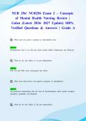 &NewLine;NUR 256&sol; NUR256 Exam 2 &ndash; Concepts of Mental Health Nursing Review &vert; Galen &lpar;Latest 2026&sol; 2027 Update&rpar; 100&percnt; Verified Questions & Answers &vert; Grade A