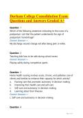 Durham College Consolidation Exam Questions and Answers Graded A&plus;