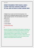 NREMT PARAMEDIC PREP EXAM Q&period; BANK &vert; &NewLine;&lbrace;LATEST 2026&sol; 2027 UPDATE&rcub; COMPLETE &NewLine;ACTUAL AND AUTHENTIC EXAM &vert; BRAND NEW&excl; 