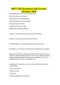 NUFT 202 Questions with Correct Answers 2026