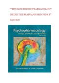 TEST BANK for Psychopharmacology&colon; Drugs&comma; the Brain and Behavior&comma; 3rd Edition by Meyer & Quenzer &vert; Complete Guide &vert; Latest Update 2026&sol;2027 &vert; A&plus; Grade 
