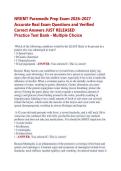 NREMT Paramedic Prep Exam 2026&ndash;2027 &NewLine;Accurate Real Exam Questions and Verified &NewLine;Correct Answers JUST RELEASED &NewLine;Practice Test Bank - Multiple Choice