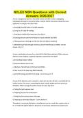 NCLEX NGN Questions with Correct Answers 2026&sol;2027