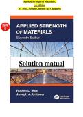 Applied Strength of Materials&comma; &NewLine;7th edition By Mott&comma; Joseph Untener &lpar;All Chapters&rpar;