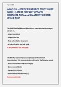 AAAE C&period;M&period; - CERTIFIED MEMBER STUDY GUIDE &NewLine;BANK &vert; &lbrace;LATEST 2026&sol; 2027 UPDATE&rcub; &NewLine;COMPLETE ACTUAL AND AUTHENTIC EXAM &vert; &NewLine;BRAND NEW&excl;