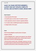 AAAE C&period;M&period; EXAM &lpar;CERTIFIED MEMBER&rpar; &vert; &NewLine;&lbrace;LATEST 2026&sol; 2027 UPDATE&rcub; COMPLETE &NewLine;ACTUAL AND AUTHENTIC EXAM &vert; BRAND NEW&excl;