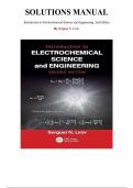 Solutions Manual for Introduction to Electrochemical Science and Engineering 2nd Edition by Serguei N&period; Lvov&comma; Chapter 1-10 &vert; All Chapters