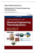 Solution Manual &mdash; Fundamentals of Chemical Engineering Thermodynamics&comma; 1st Edition &lpar;Dahm & Visco&comma; 2014&rpar;&comma; Chapters 1-15 &vert; All Chapters Covered